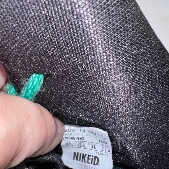 Nike LeBron James Shoes Sz 13.5 NikeID Diamond Collection Green - Picture 9 of 11